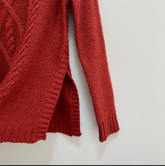 Madewell rust cabled wool/alpacal Sweater XS. Fall rust color for layeri… - Picture 5 of 7